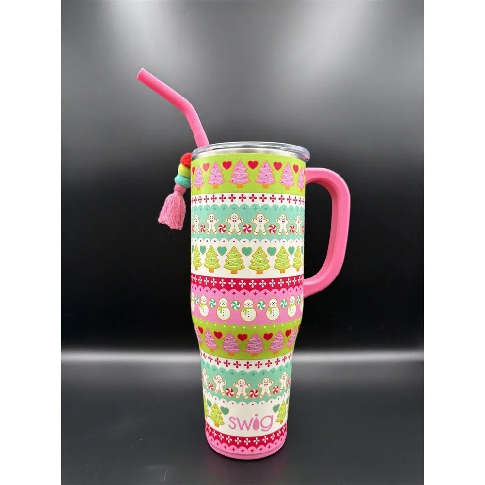SWIG‎ LIFE 40oz Mega Mug Cookie Jar Sweet Christmas Cup Handle & Straw